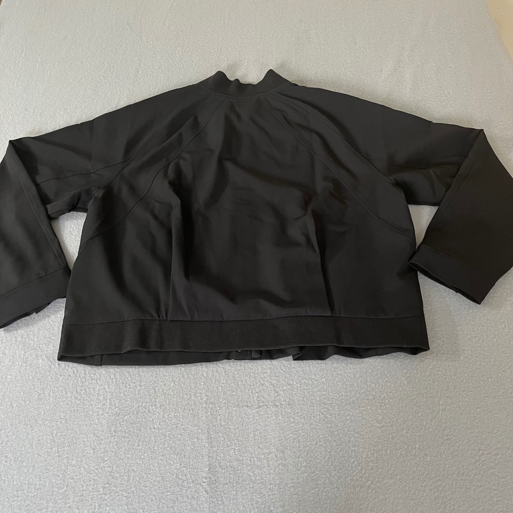 NWT Athleta Black endless Bomber Jacket Full Zip Women XL Lightweight Coat - Picture 12 of 12